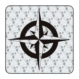 ROSA DE LOS VIENTOS' 'vv0770' Compass Die Cut Sticker 2