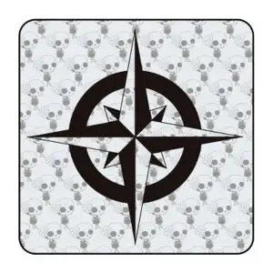 ROSA DE LOS VIENTOS' 'vv0770' Compass Die Cut Sticker