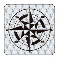 ROSA DE LOS VIENTOS' 'vv0771' Compass Die Cut Sticker 2