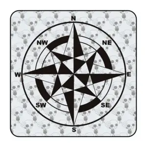 ROSA DE LOS VIENTOS' 'vv0771' Compass Die Cut Sticker