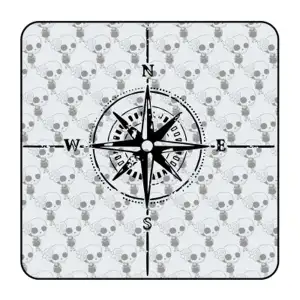 ROSA DE LOS VIENTOS' 'vv0879' Compass Die Cut Sticker