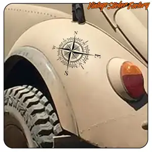 ROSA DE LOS VIENTOS' 'vv0874' Compass Die Cut Sticker