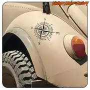 ROSA DE LOS VIENTOS' 'vv0874' Compass Die Cut Sticker