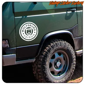 Pegatina Wolfsburg Edition para Volkswagen T3 en vinilo de corte