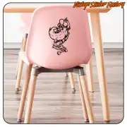 Old School Skater design applied to the backrest of a pink chair