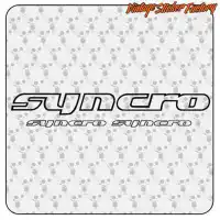 Vinilo con logotipo Syncro en letras negras