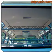 PRERUNNER applied to the rear window from inside a camper van