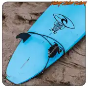 RIP CURL TIKI Design auf einem blauen Surfbrett