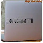 DUCATI typographic design applied to a smooth surface
