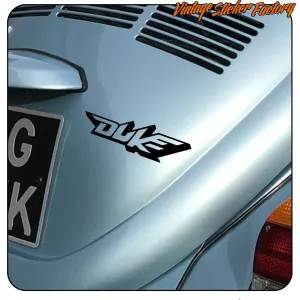 Black Duke logo applied to the grey bodywork of a vehicle