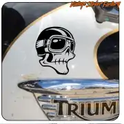 Skull with helmet and goggles, applied to a motorcycle surface