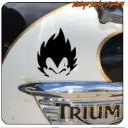 Black Vegeta applied to a motorcycle fuel tank