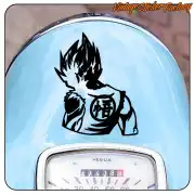 Diseño GOKU BACK aplicado sobre la parte frontal de un vehículo con cuentakilómetros visible