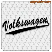 Diseño tipográfico Volkswagen en negro con subrayado alargado