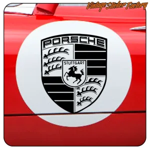 Pegatina con logo Porsche en vinilo de corte decorativo