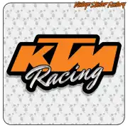 KTM Racing Design in Orange, Schwarz und Grau auf einem Präsentationshintergrund