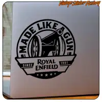 ROYAL ENFIELD - MADE LIKE A GUN STICKER. BUY VINYL STICKERS. 2