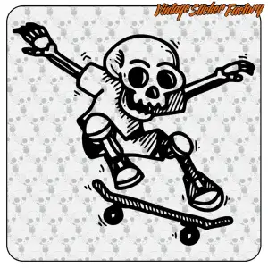 SKATER SKULL AUFKLEBER. KAUFEN SIE VINYLAUFKLEBER.