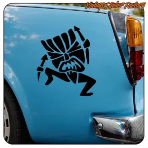 Black Hawaiian mask applied to the blue side of a classic vehicle