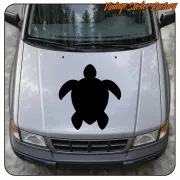 HIBISCUS TURTLE STICKER. BUY VINYL STICKERS.