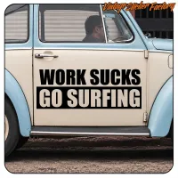 SAUGT GO SURFIN WORKS AUFKLEBER. KAUFEN SIE VINYLAUFKLEBER.