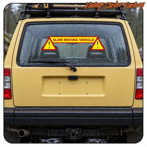 SLOW MOVING VEHICLE STICKER. BUY VINYL STICKERS.