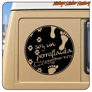 SOY UN PERROFLAUTA AUFKLEBER. KAUFEN SIE VINYLAUFKLEBER.
