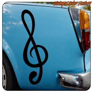 TREBLE CLEF STICKER. BUY VINYL STICKERS.