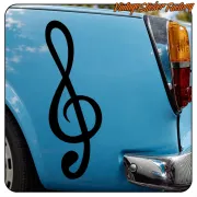 VIOLINSCHLÜSSEL AUFKLEBER. KAUFEN SIE VINYLAUFKLEBER.