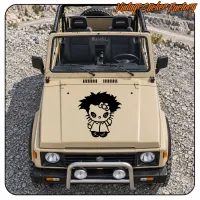 Front view of an off-road vehicle with the design applied to the bonnet
