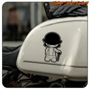 Sticker inspired by A Clockwork Orange applied to a motorcycle fuel tank