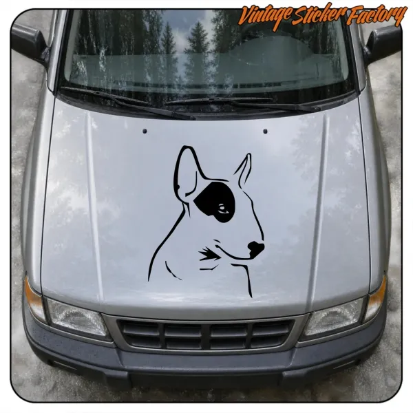 BULL TERRIER 1 AUFKLEBER. KAUFEN SIE VINYLAUFKLEBER.