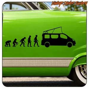 EVOLUTION RENAULT TRAFFIC CAMPER AUFKLEBER. KAUFEN SIE VINYLAUFKLEBER.