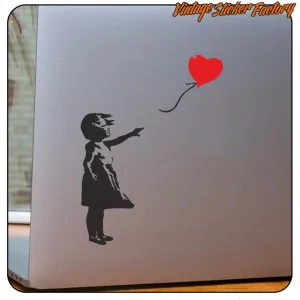 AUTOCOLLANT BANKSY GIRL ET BALLON. -2. ACHETEZ DES AUTOCOLLANTS EN VINYLE.