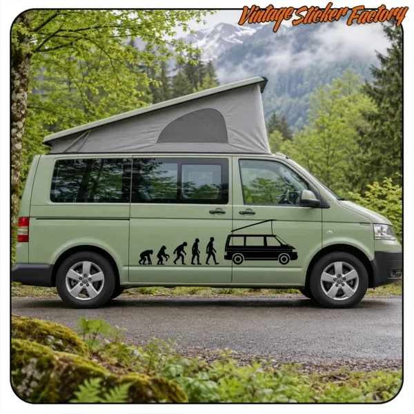 AUTOCOLLANT VOLKSWAGEN EVOLUTION T4 -2. ACHETEZ DES AUTOCOLLANTS EN VINYLE.
