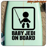 BABY JEDI ON BOARD STICKER. BUY VINYL STICKERS.