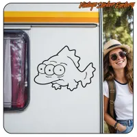 SIMPSONS FISCH AUFKLEBER. KAUFEN SIE VINYLAUFKLEBER.