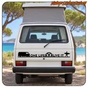 ONE LIFE LIVE IT - VW T2 STICKER. BUY VINYL STICKERS.