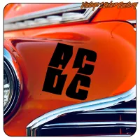 AC/DC-Aufkleber für Motorrad und Helm