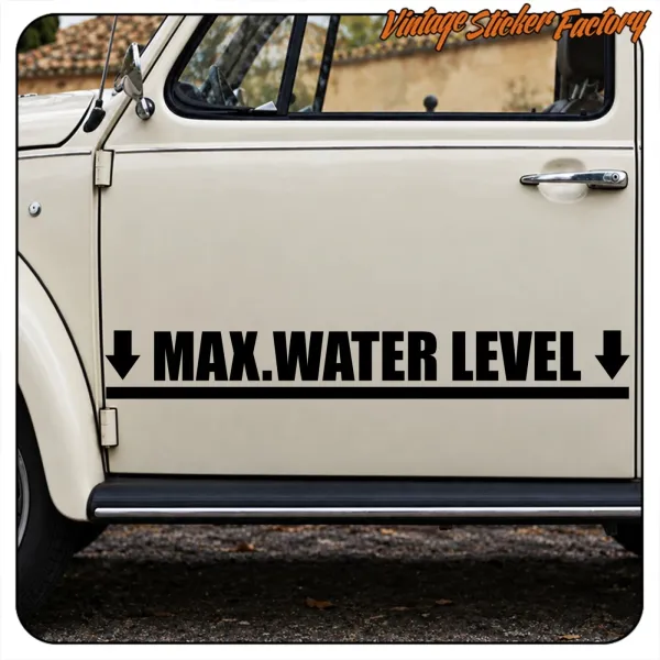Pegatina MAX WATER LEVEL. Comprar pegatinas.