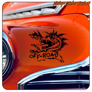 «OFF-ROAD» dragon design applied to the bodywork of a classic vehicle
