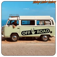 Side view of a camper van with the large-format OFF ROAD sticker