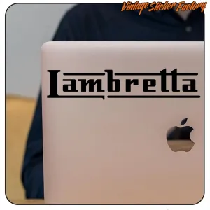 Diseño Lambretta aplicado en la tapa de un ordenador portátil