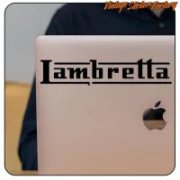 Vista del diseño Lambretta aplicado en un ordenador portátil