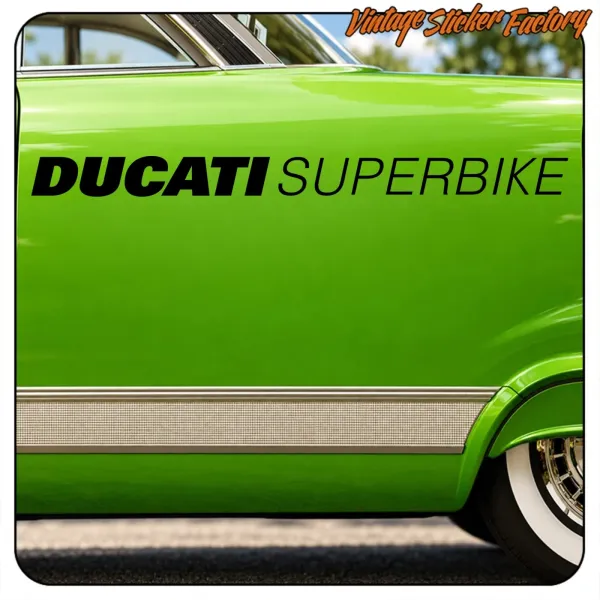 DUCATI SUPERBIKE AUFKLEBER. KAUFEN SIE VINYLAUFKLEBER.