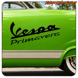 AUTOCOLLANT VESPA PRIMAVERA LOGO. ACHETEZ DES AUTOCOLLANTS EN VINYLE.