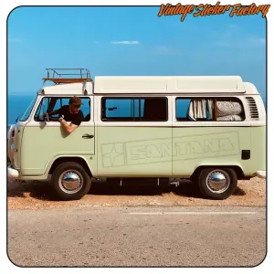 SANTANA design applied to the side of a camper van