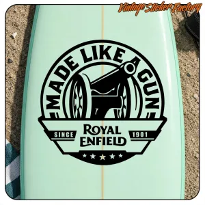 Pegatina ROYAL ENFIELD - MADE LIKE A GUN. Comprar pegatinas.