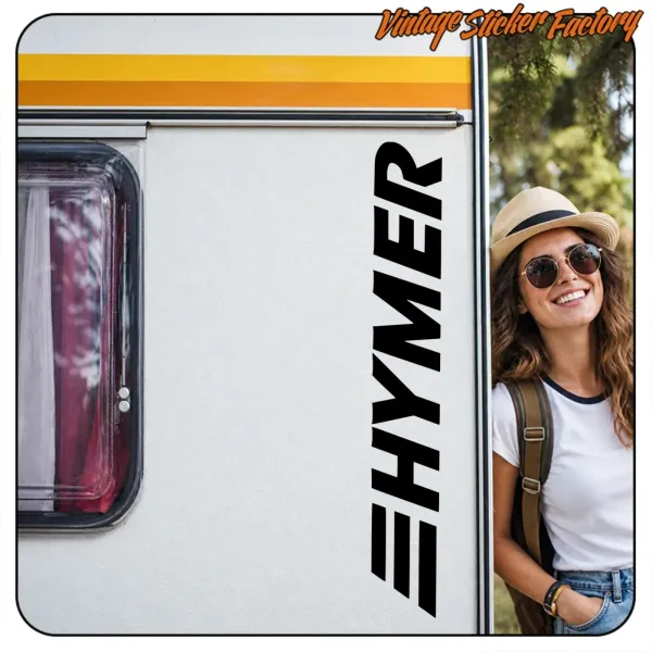 HYMER LOGO' STICKERS.