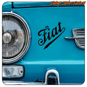 FIAT VINTAGE LOGO AUFKLEBER. KAUFEN SIE VINYLAUFKLEBER.